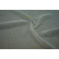 Polyester Gold Lurex Dot Clip Jacquard Chiffon Stoff